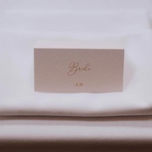 Table Place Name for Bride at Wedding Breakfast