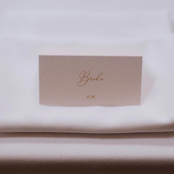 Table Place Name for Bride at Wedding Breakfast